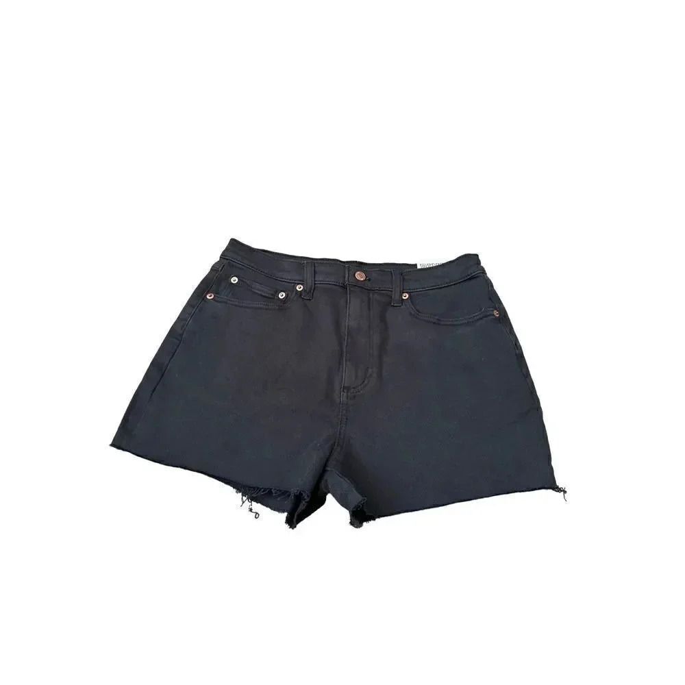 Victoria’s Secret PINK high waist black distressed shorts